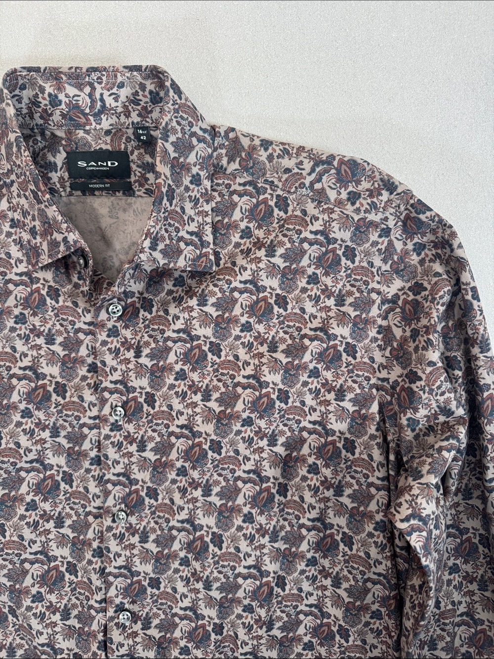 Sand Copenhagen Men's Floral Button-Up Shirt from TV Series wardrobe